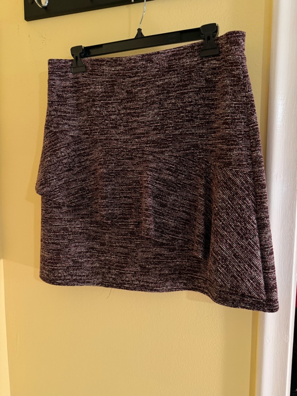 LOFT Mini Skirt in Heathered Plum